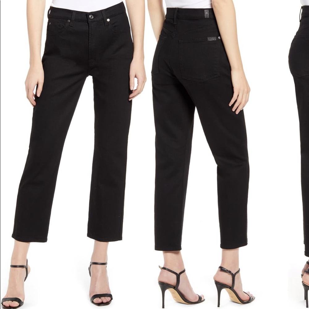 7 For All Mankind - High-waist Cropped Straight